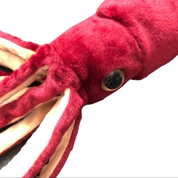 NWT Wild Republic wine plush Squid 31” glass eyes - Picture 2 of 10